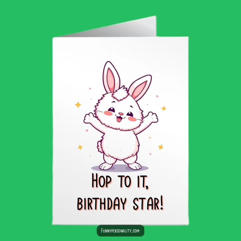 Free Printable Birthday Rabbit Card, Funny Disco Downloadable Gift for Fun Lovers