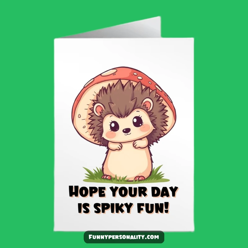 Free Printable Hedgehog Birthday Card: Funny Peeking Surprise Downloadable Gift