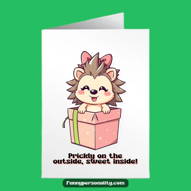 Free Printable Birthday Card: Hedgehog Surprise, Perfect Downloadable Gift Box Fun!