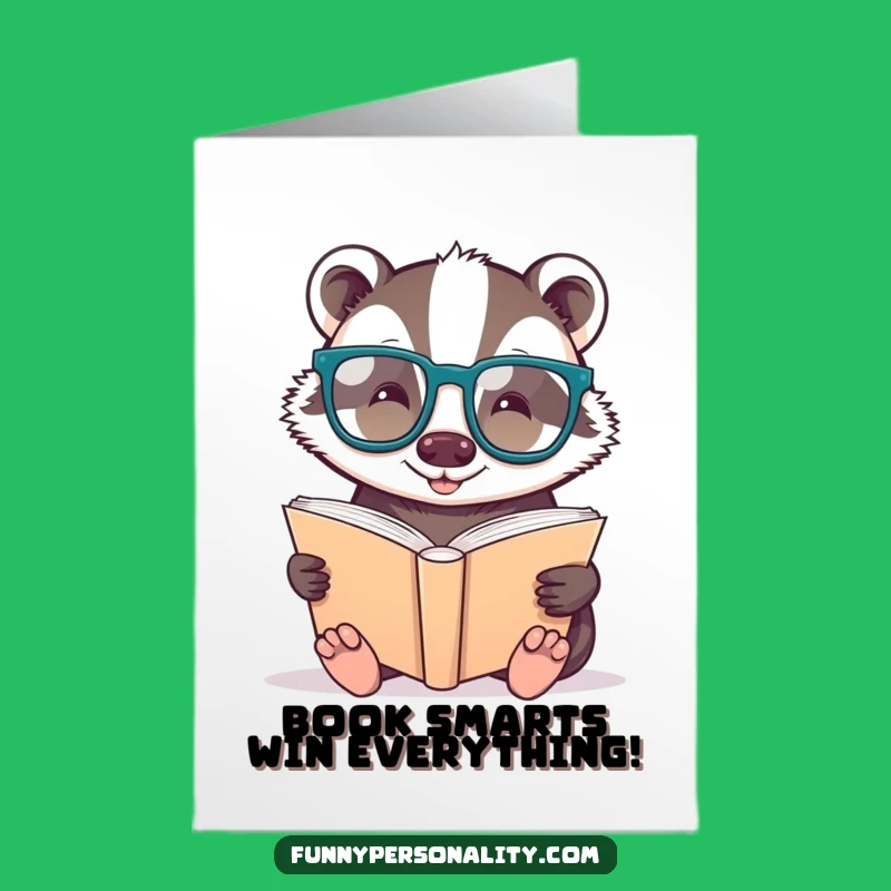 Free Printable Funny Congrats Card - Badger's Big Achievement Downloadable