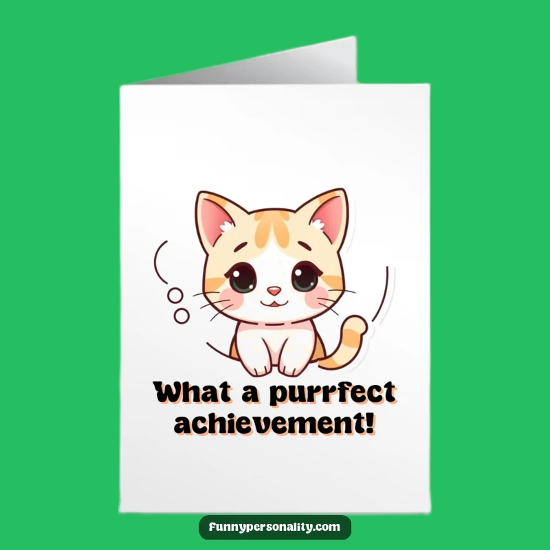 Free Printable Congrats Card: Curious Cat Thought Bubble, Humorous Downloadable Gift