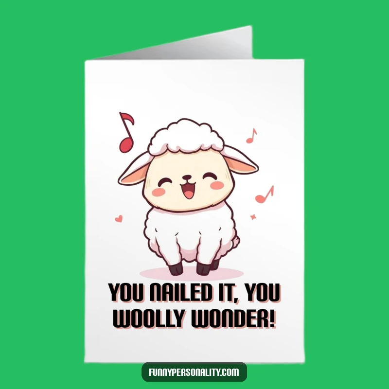 Free Printable Congrats Card Sheep Dancing - Hilarious Downloadable Celebration Gift