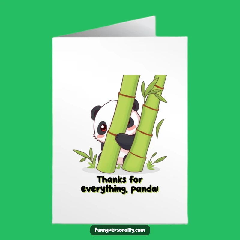 Free Printable Shy Panda Thank You Card: Cute Downloadable Gift for Appreciation
