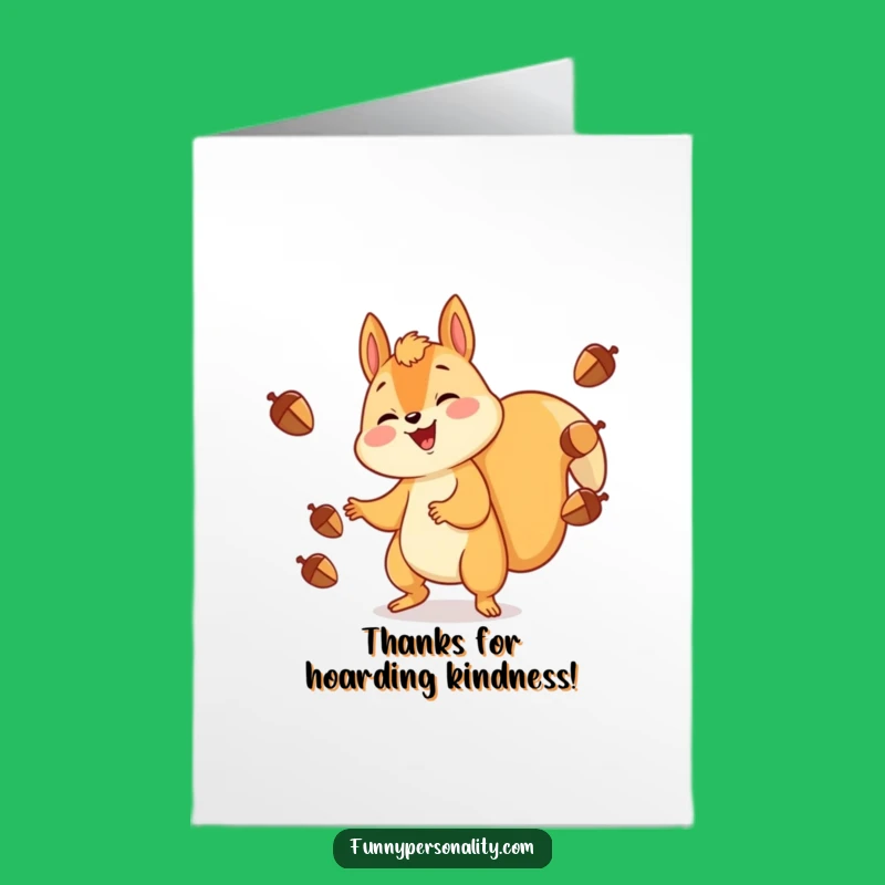 Free Printable Thank You Card: Juggling Squirrel Funny Downloadable Gift Of Thanks