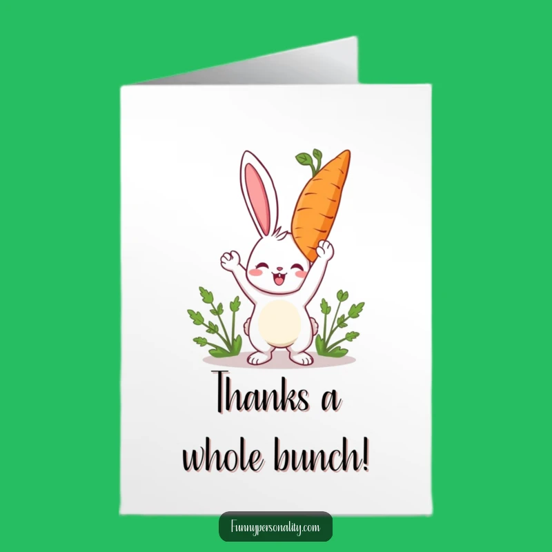 Free Printable Thank You Card: Rabbit's Bounty of Thanks Gift