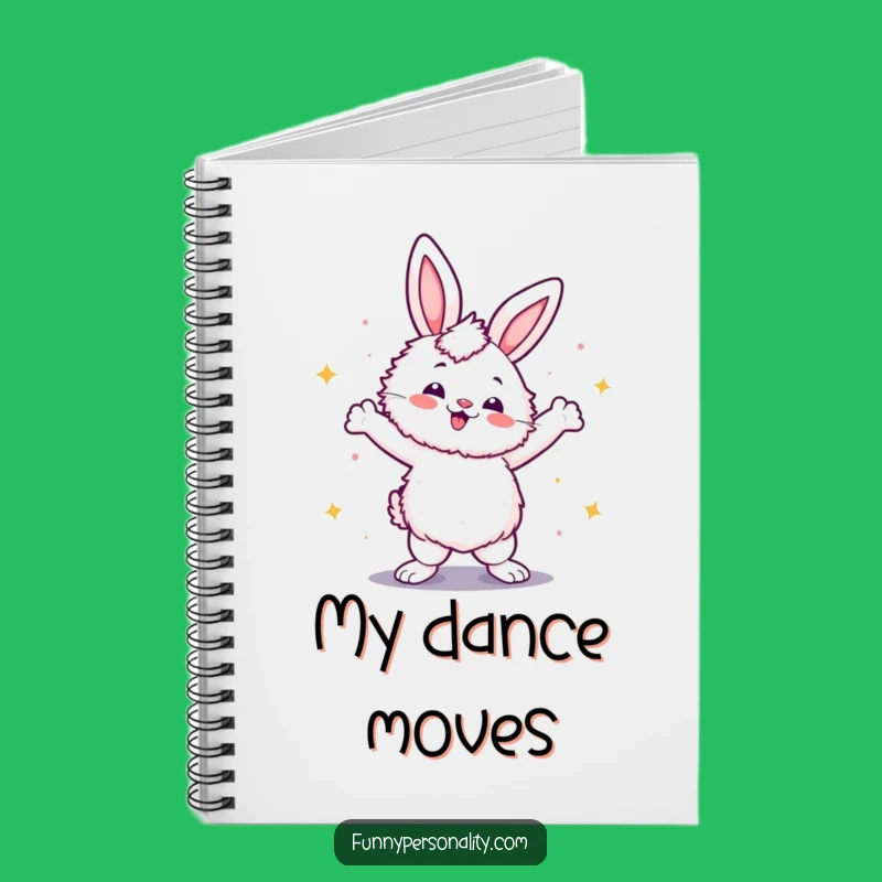 Funny Disco Rabbit Notebook - Groovy Dancer Journal Funny Gift