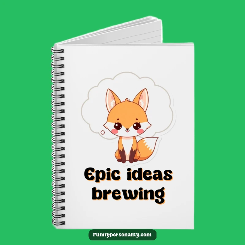 Funny Fox Thought Bubble Notebook: Jot Down Your Brilliant Ideas!