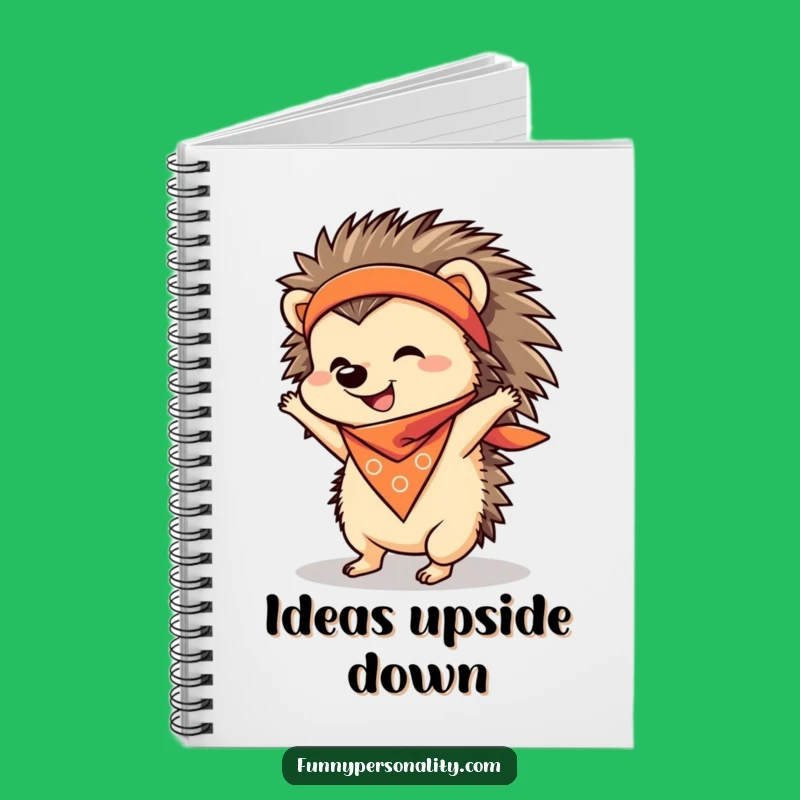 Funny Hedgehog Handstand Notebook: Quirky Journal Gift