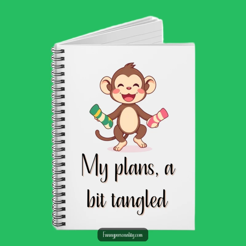 Funny Monkey Sock Journal: Hilarious Juggling Notebook Gift