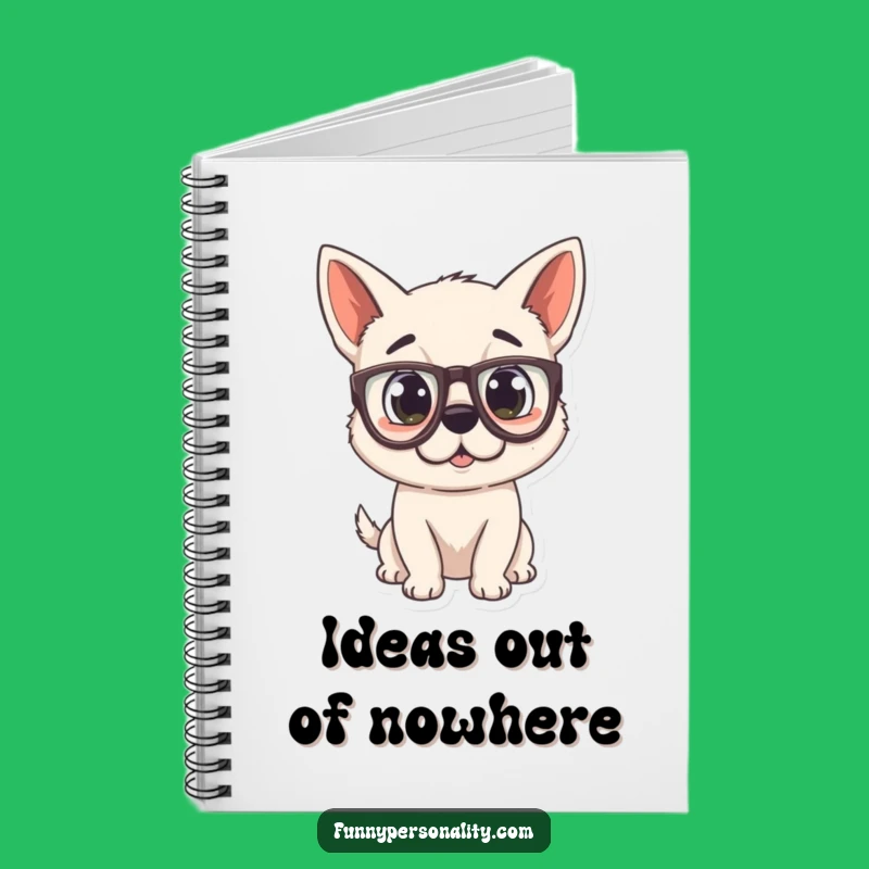 Funny Surprised Dog Notebook: Jot Down Ideas with a Shocked Pup in Glasses, Gift Idea