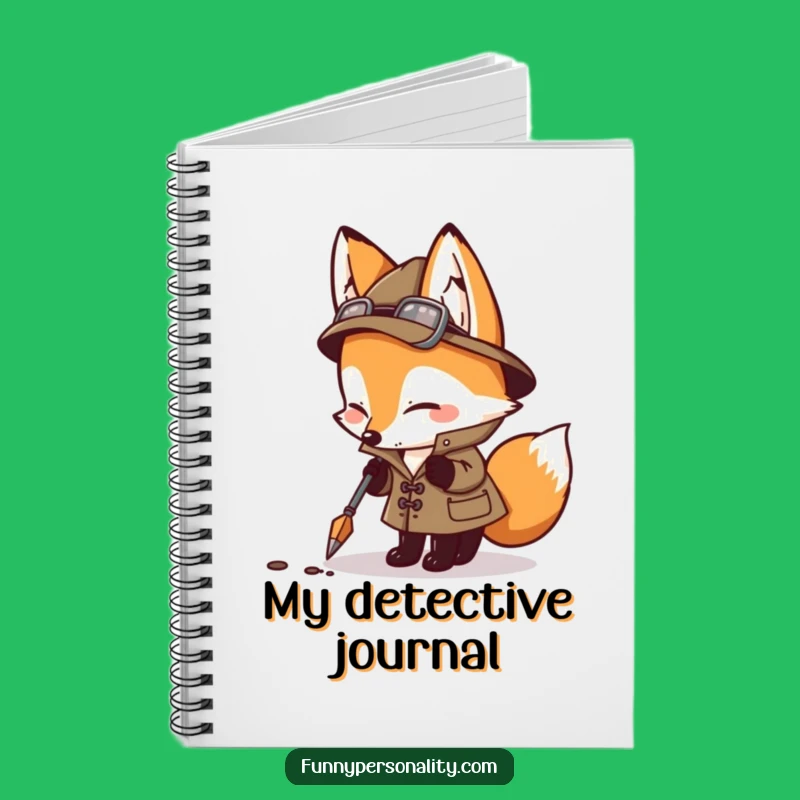Funny Detective Fox Notebook: Jot Down Mysteries With Humor, Great Gift
