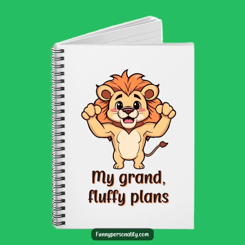 Funny Lion Notebook: Jot Down Laughs with Tiny Biceps Ideas Book!