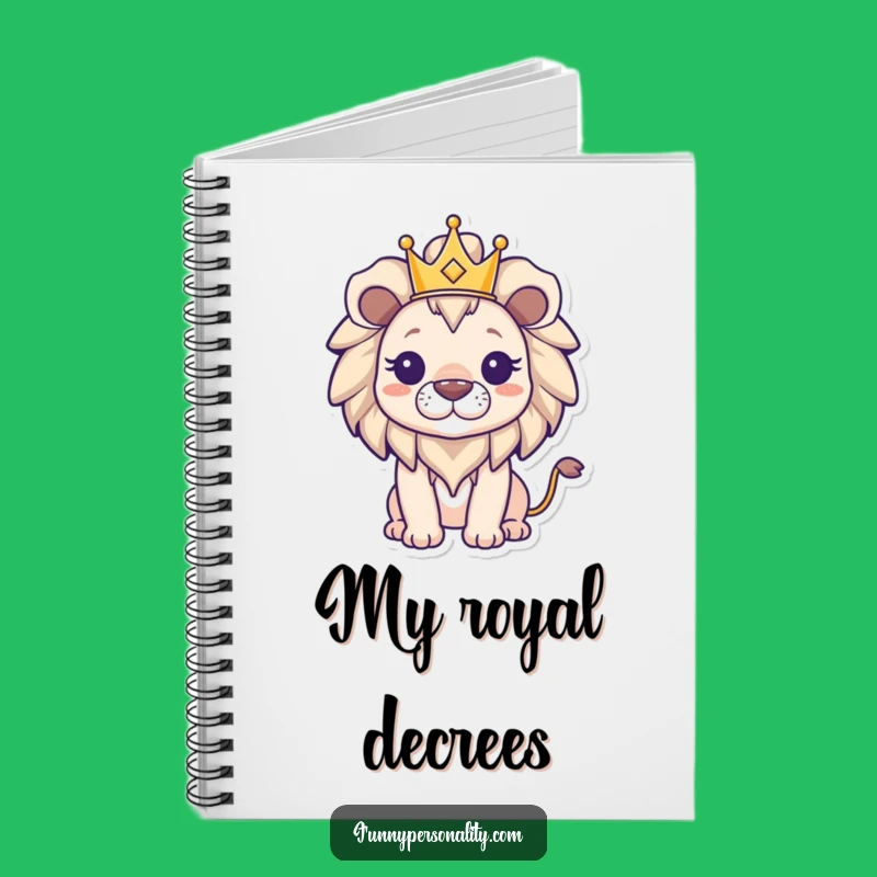 Funny Lion Notebook: Jot Down Royal Decrees with Triumphant Lion