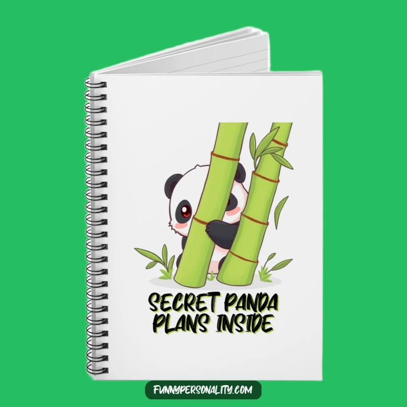Funny Panda Notebook: Journal Your Thoughts with Shy Panda in Bamboo