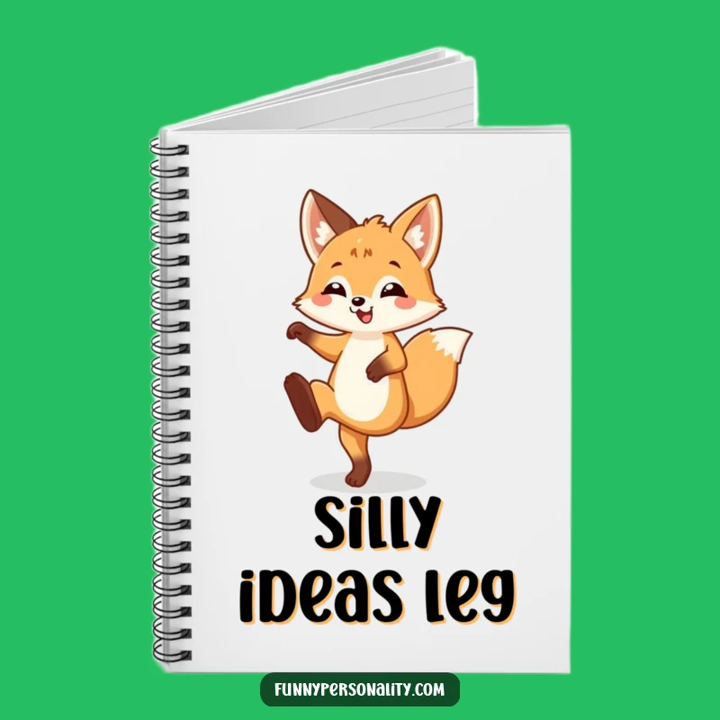 Funny Fox Cub Leg Kick Notebook: Playful Journal Gift