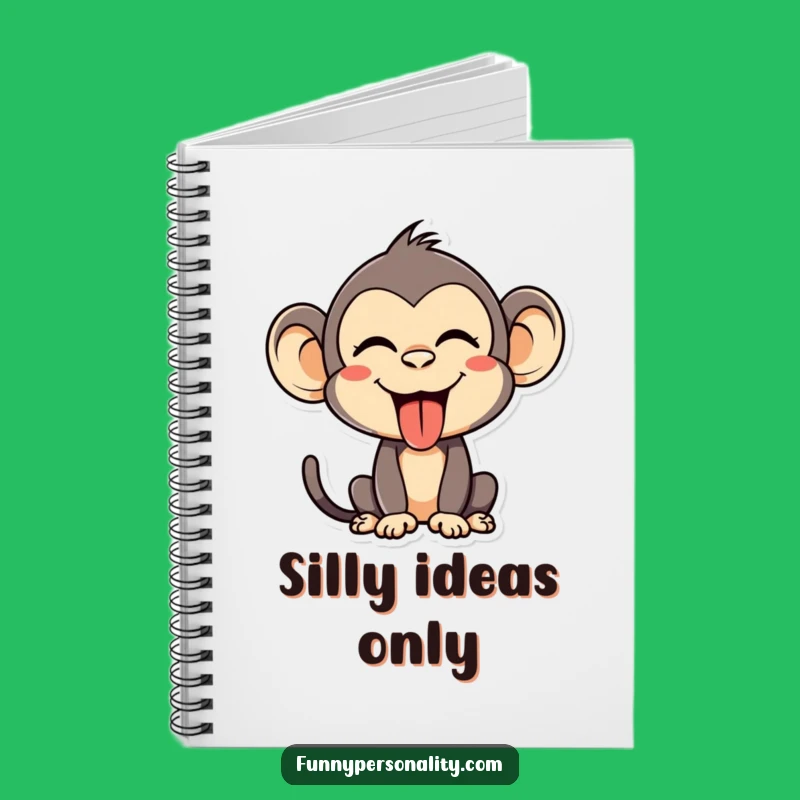 Funny Monkey Face Notebook - Silly Journal for Prank Ideas