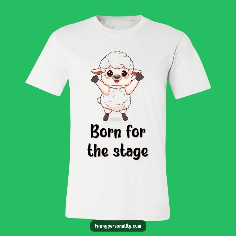 Funny Sheep Pose T-Shirt: Theatrical Character Tee, Ideal Funny Gift