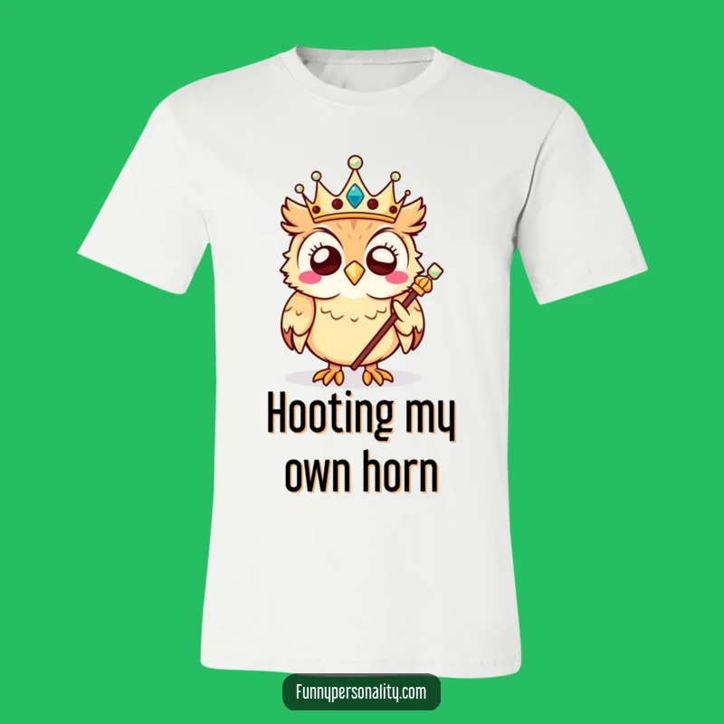 Funny Owl King T-Shirt: Wear Your Wisdom with This Giggling Monarch's Hilarious Tee