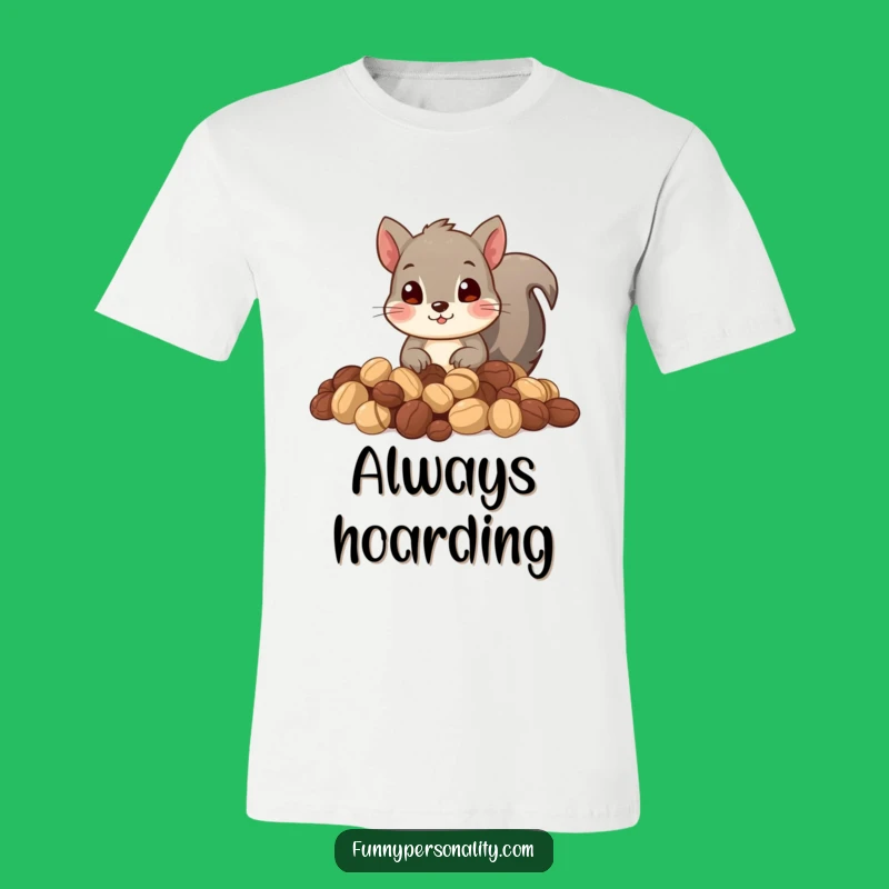 Funny Squirrel Gatherer T-Shirt: Nuts About Fun - Perfect Gift