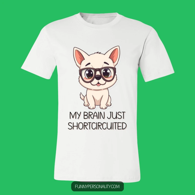 Funny Surprised Dog T-Shirt: Playful Pup in Glasses, Ideal Funny Gift for Animal Fans