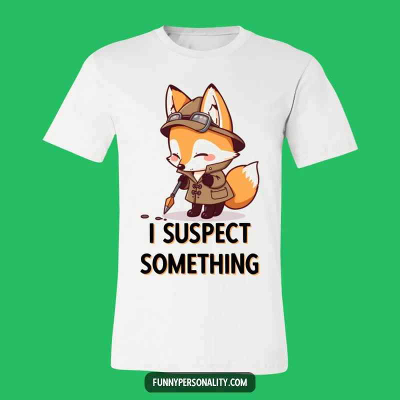 Funny Detective Fox T-Shirt: Hilarious Gift for Mystery Buffs & Fox Enthusiasts