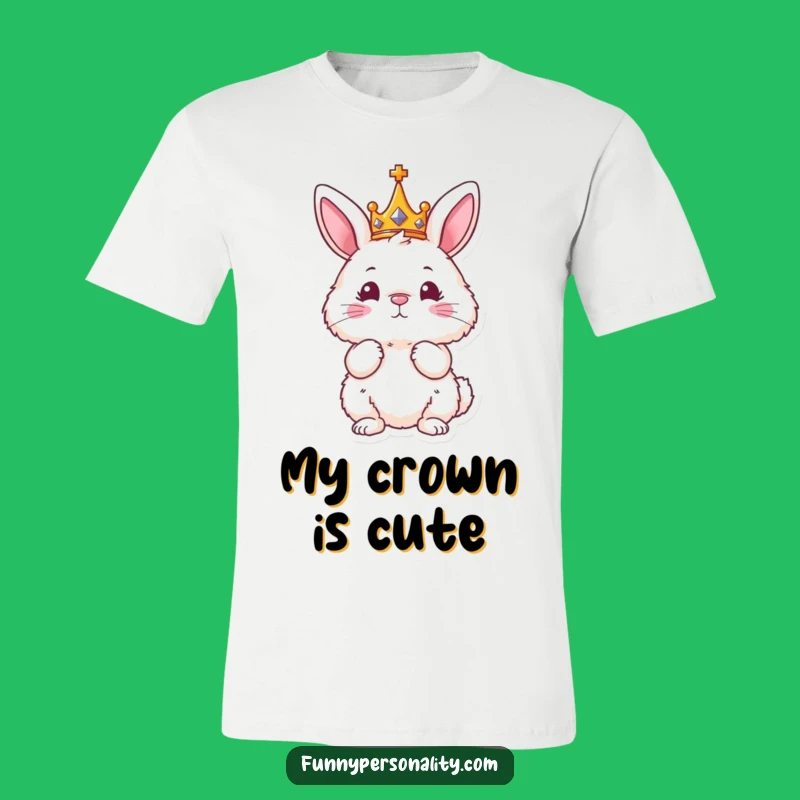 Funny Bunny King T-Shirt - Regal Character Crowned Tee