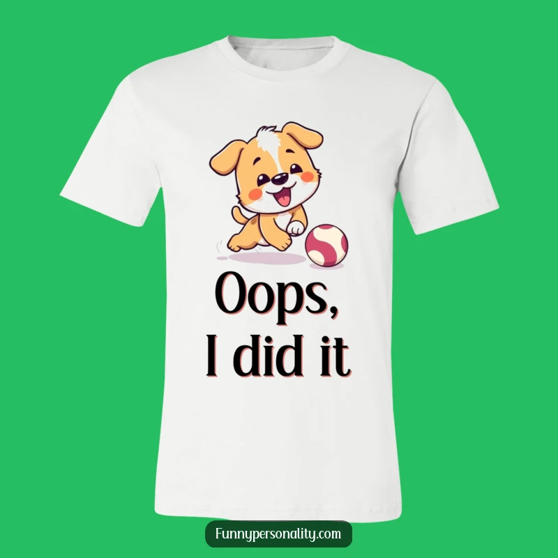 Funny Dog Tripping T-Shirt - Playful Pup Action, Hilarious Dog Owner Gift