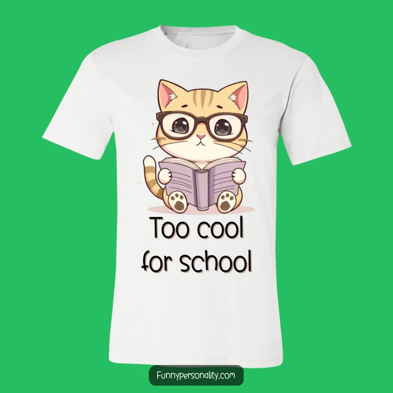 Funny Cat Scholar T-Shirt: Smart Style for a Perfect Gift