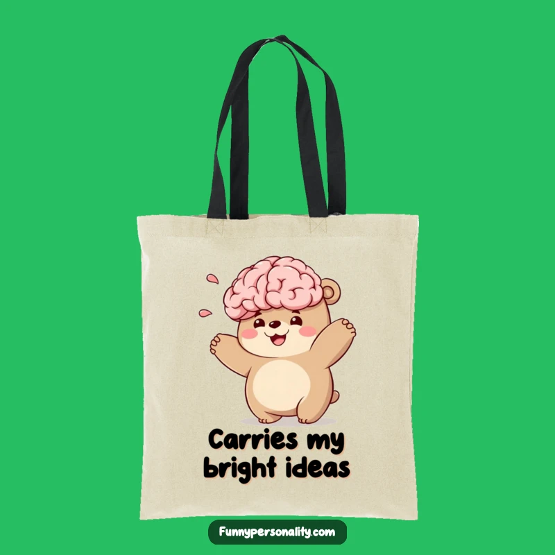 Funny Bear Brain Toss Tote Bag: Quirky & Stylish Bag for Clever Folks