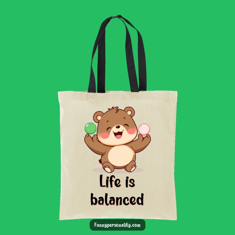 Funny Bear Juggling Tote Bag: Carry Your Fun, Perfect Gift