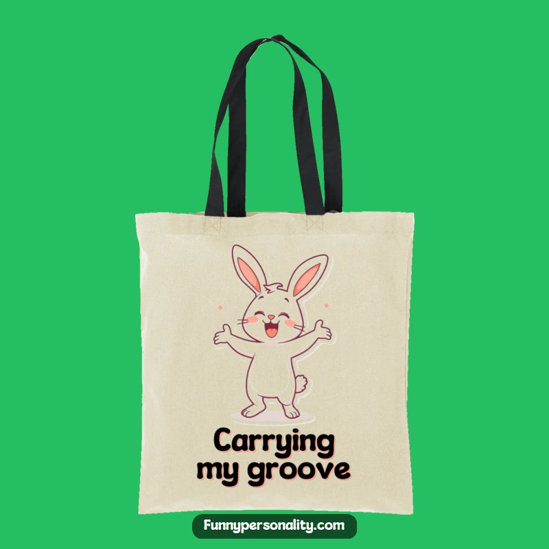 Funny Bunny Dance Tote Bag: Carry Your Grooves Everywhere!