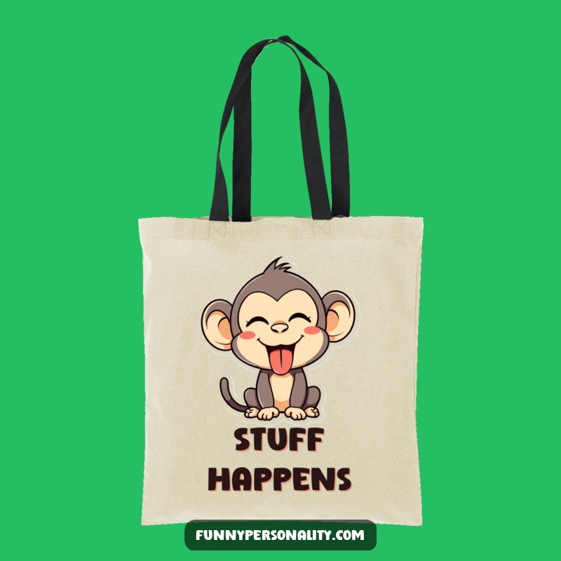 Funny Monkey Face Tote Bag - Silly Prankster Bag for Everyday Fun